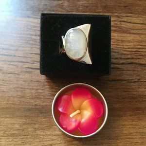 Moonstone Silver Ring